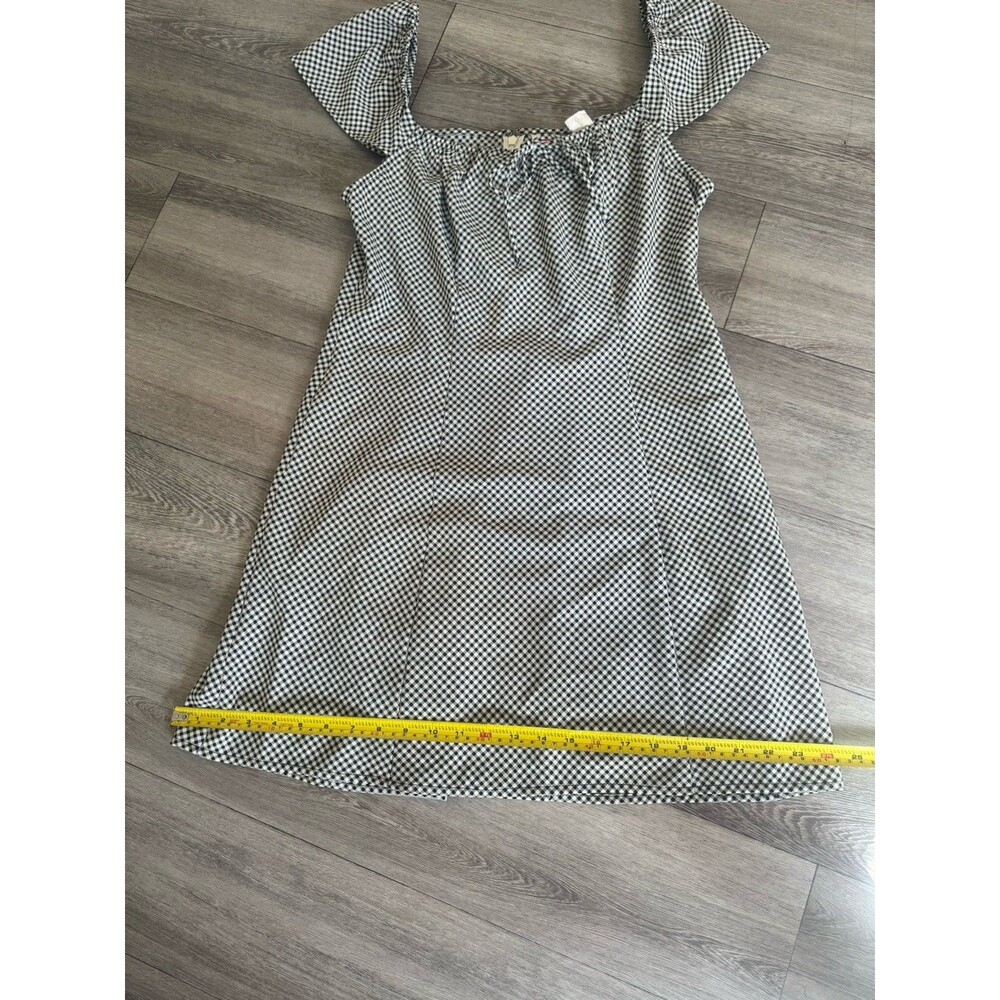 Levi's Checkered Misha Ruffle Sleeve Dress Size M Princess Seams Euro Vacation - Picture 14 of 16